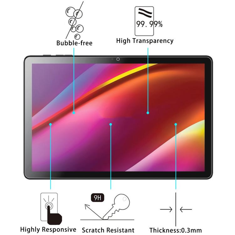 For Pixus Loga 10.1 inch 9H 0.3mm Explosion-proof Tempered Glass Film
