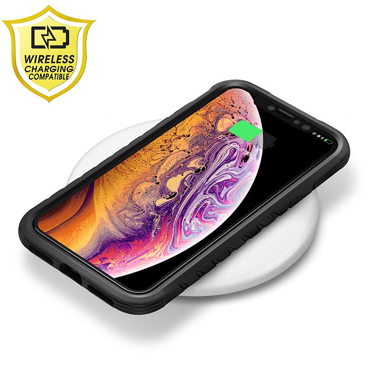 For iPhone X / XS Blade Metal Clear PC + TPU Shocproof Protective Case