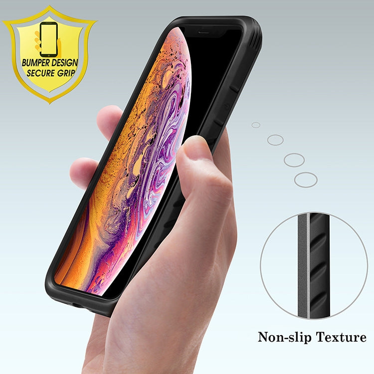 For iPhone XS Max Blade Metal Clear PC + TPU Shocproof Protective Case