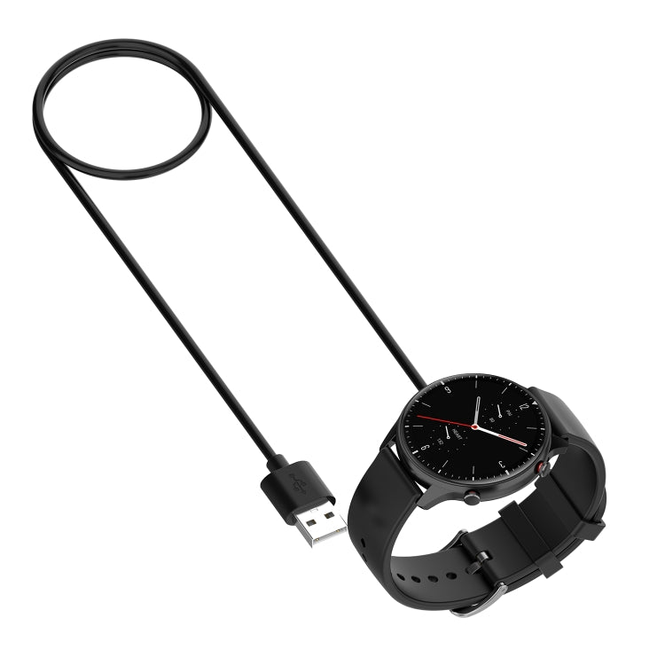 For Amazfit Bip 5 Unity A2324 Smart Watch Magnetic Charging Cable, Length: 1m - Black