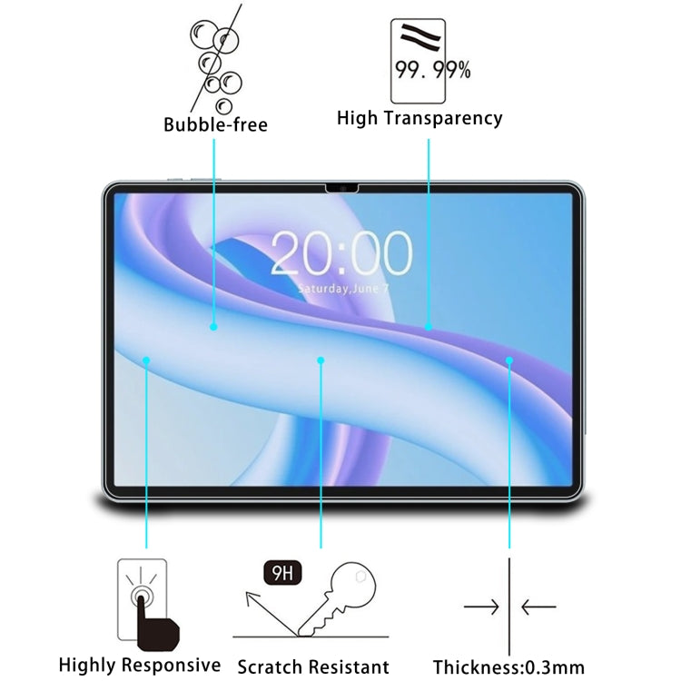 For UAUU T60 / Teclast M50 Plus 10.1 9H 0.3mm Explosion-proof Tempered Glass Film
