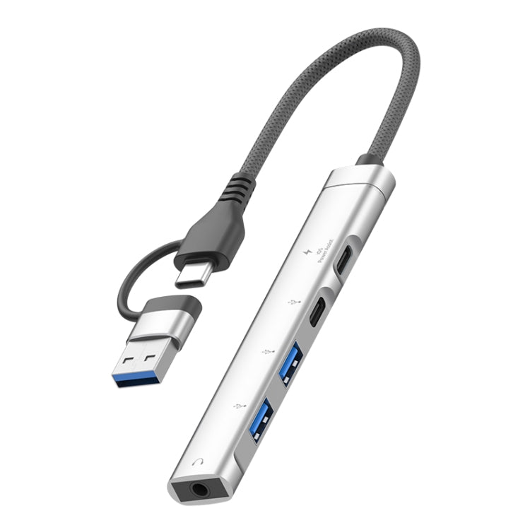 5 in 2 Multi-function HUB Adapter, Interface:USB-C / Type-C + USB-A