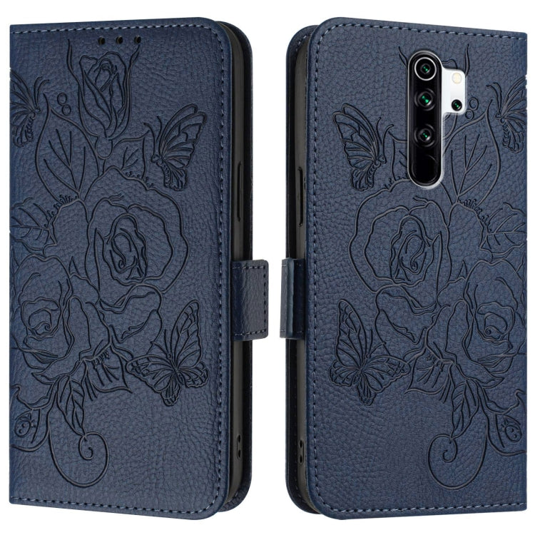 For Redmi Note 8 Pro Embossed Rose RFID Anti-theft Leather Phone Case