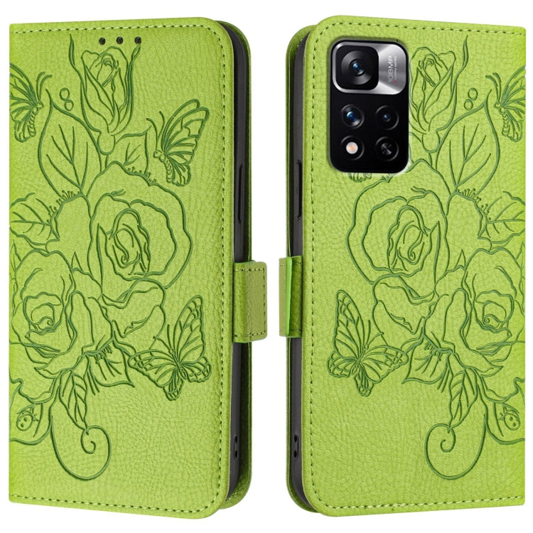 For Redmi Note 11 Pro+ 5G / 12 Pro 4G Global Embossed Rose RFID Anti-theft Leather Phone Case