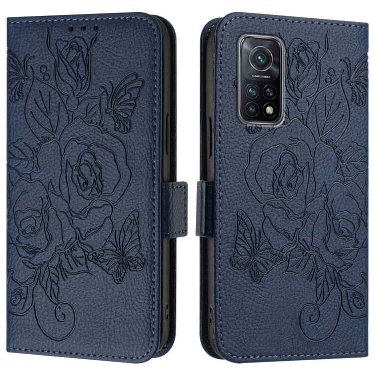 For Redmi K30s / Xiaomi Mi 10T / 10T Pro Embossed Rose RFID Anti-theft Leather Phone Case