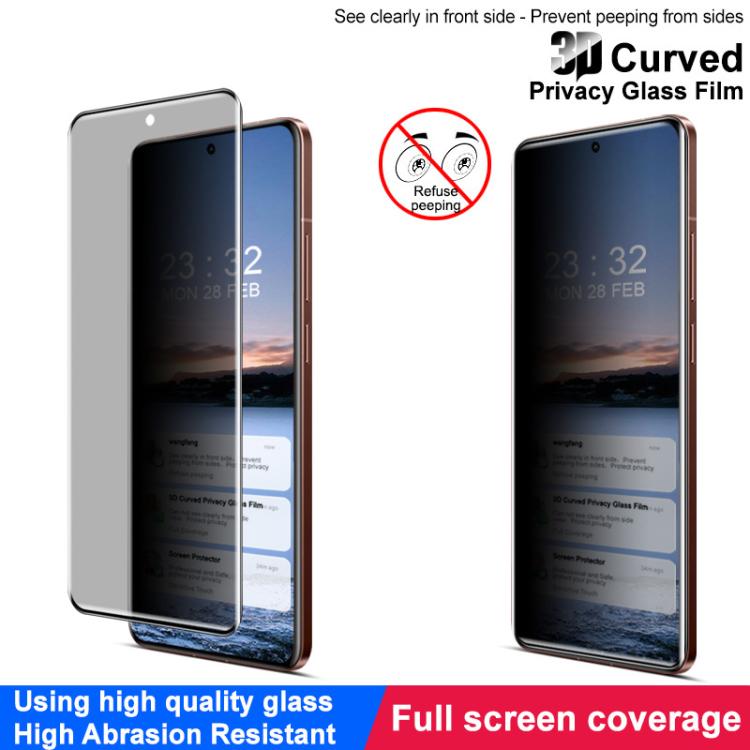 For Realme GT7 Pro 5G imak 3D Curved HD Full Screen Anti-spy Tempered Glass Protective Film