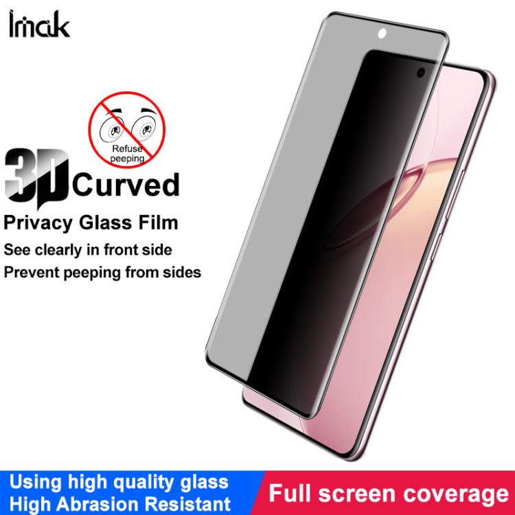 For Realme 16 Pro+ 5G Global imak 3D Curved HD Full Screen Anti-spy Tempered Glass Protective Film