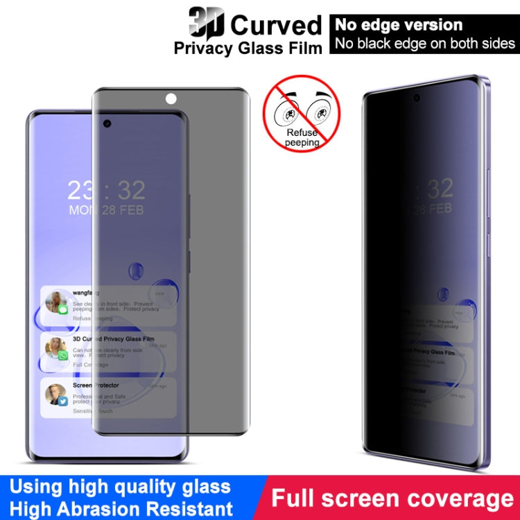 For Realme GT 6 5G Global imak No Edge Version 3D Curved Privacy Full Screen Tempered Glass Film