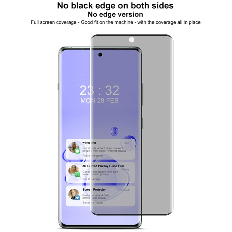 For OnePlus Ace 3 Pro imak No Edge Version 3D Curved Privacy Full Screen Tempered Glass Film