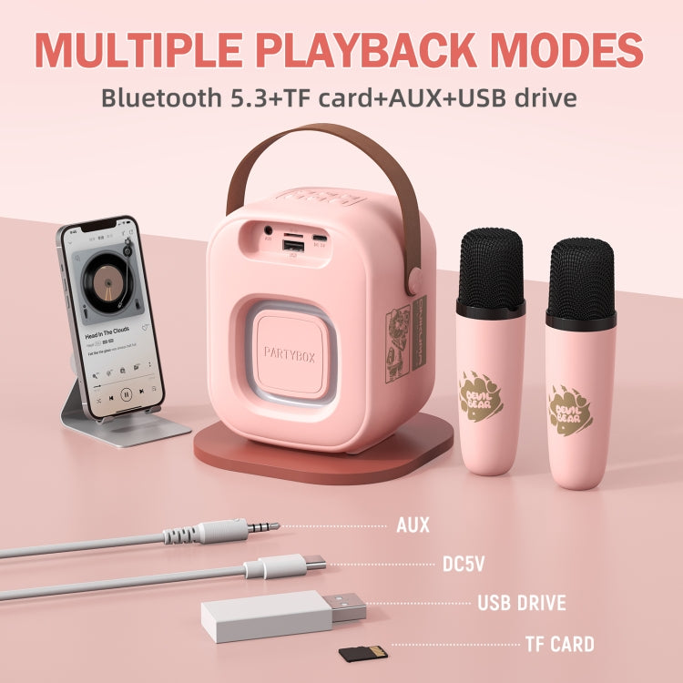 ONIKUMA L7 5W Karaoke Bluetooth Speaker with 2 Microphones