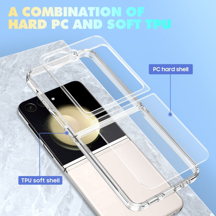 For Samsung Galaxy Z Flip5 5G Transparent Shockproof PC Folding Phone Case