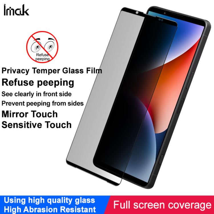 For Sony Xperia 1 VII imak HD Full Screen Privacy Tempered Glass Protective Film