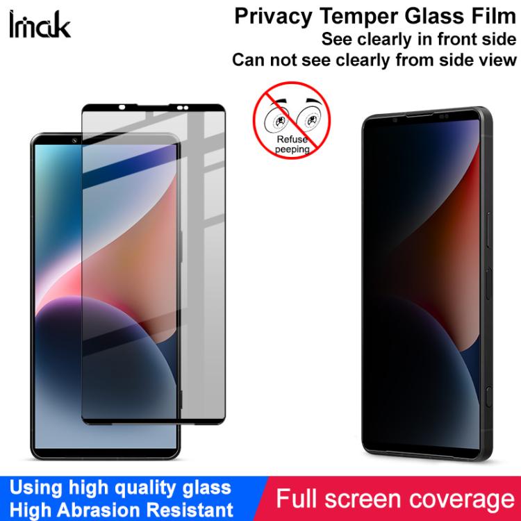 For Sony Xperia 1 VII imak HD Full Screen Privacy Tempered Glass Protective Film