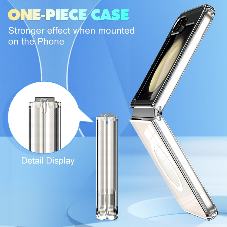 For Samsung Galaxy Z Flip5 5G MagSafe Transparent Shockproof PC Folding Phone Case