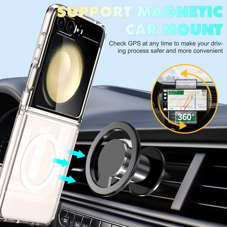 For Samsung Galaxy Z Flip5 5G MagSafe Transparent Shockproof PC Folding Phone Case