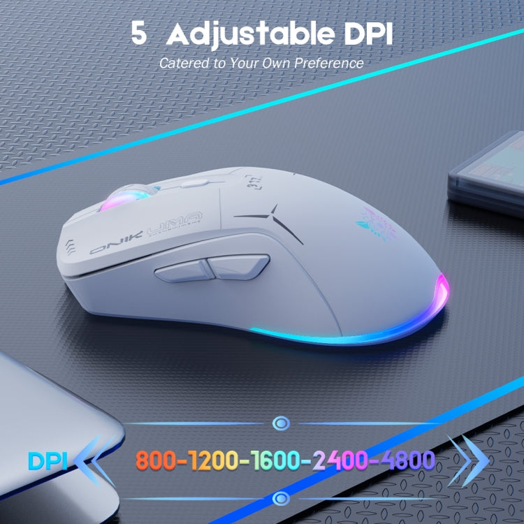 ONIKUMA CW917 RGB 4800DPI Dual Mode Wired + 2.4GHz Wireless Mouse