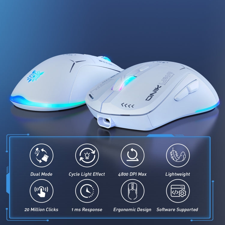 ONIKUMA CW917 RGB 4800DPI Dual Mode Wired + 2.4GHz Wireless Mouse