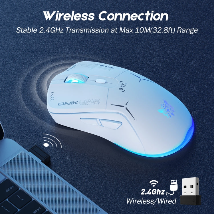 ONIKUMA CW917 RGB 4800DPI Dual Mode Wired + 2.4GHz Wireless Mouse