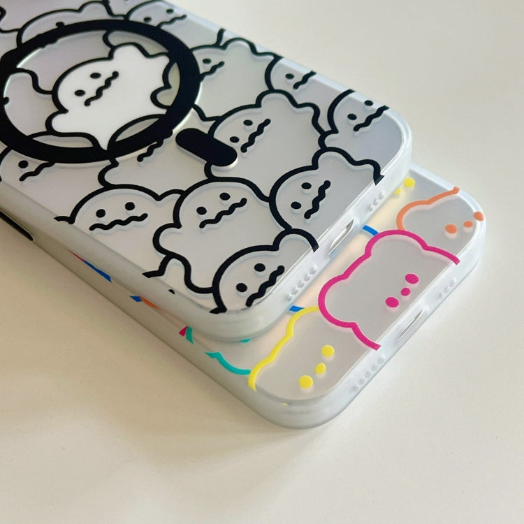 For iPhone 14 Double-Layer Frosted IMD MagSafe Phone Case