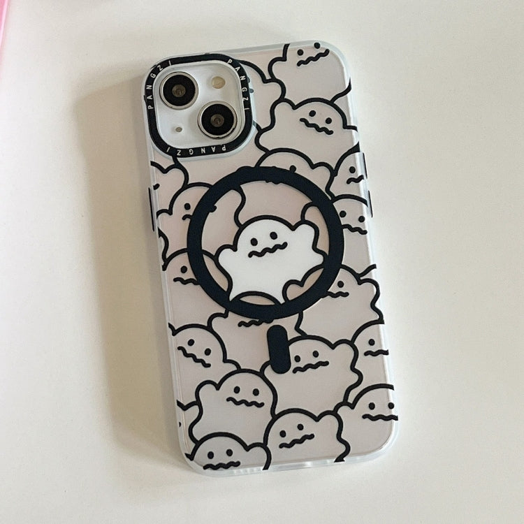 For iPhone 12 Pro Max Double-Layer Frosted IMD MagSafe Phone Case