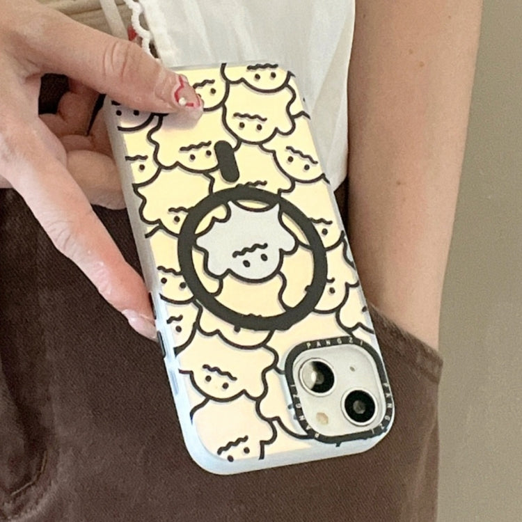 For iPhone 12 Pro Max Double-Layer Frosted IMD MagSafe Phone Case