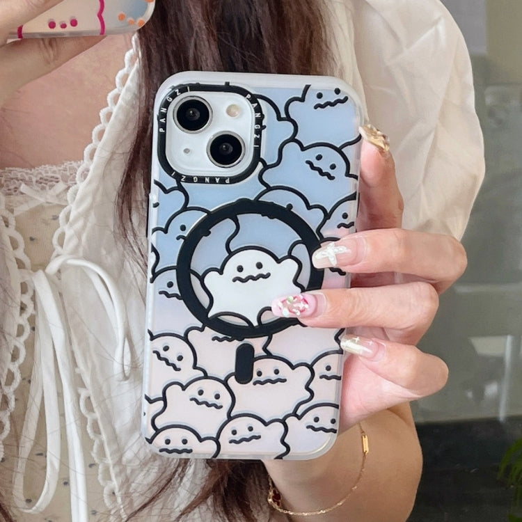 For iPhone 11 Double-Layer Frosted IMD MagSafe Phone Case