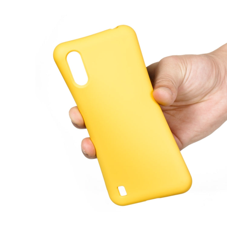 For Samsung Galaxy M01 Solid Color Liquid Silicone Shockproof Full Coverage Mobile Phone Protective Case