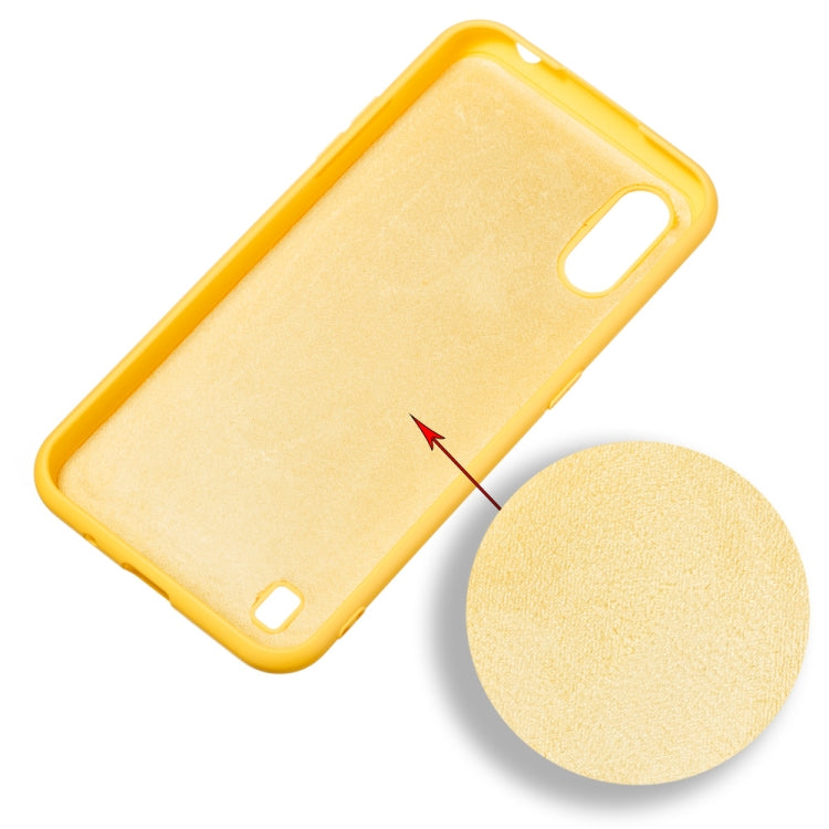 For Samsung Galaxy M01 Solid Color Liquid Silicone Shockproof Full Coverage Mobile Phone Protective Case