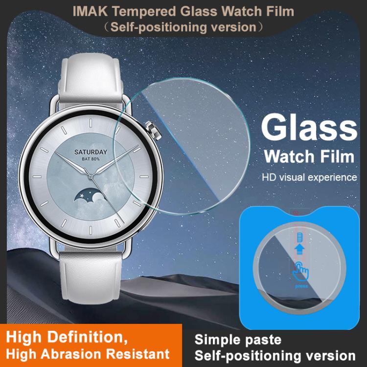 For Xiaomi Watch S4 41mm  imak Tempered Glass Watch Film, Self-positioning Version
