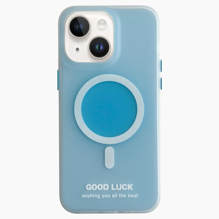 For iPhone 13 Double-Layer Frosted IMD Macaron Color MagSafe Phone Case