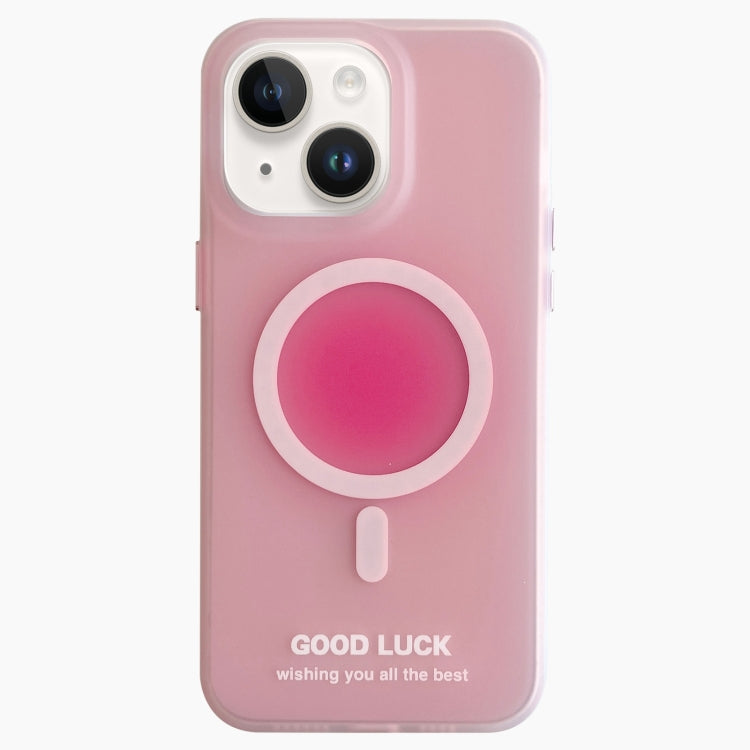 For iPhone 13 Double-Layer Frosted IMD Macaron Color MagSafe Phone Case