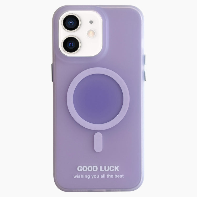 For iPhone 11 Double-Layer Frosted IMD Macaron Color MagSafe Phone Case