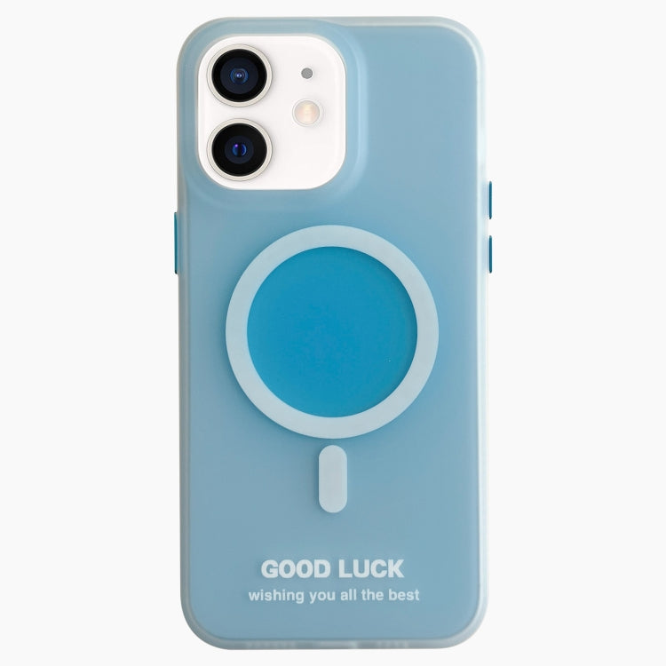 For iPhone 11 Double-Layer Frosted IMD Macaron Color MagSafe Phone Case