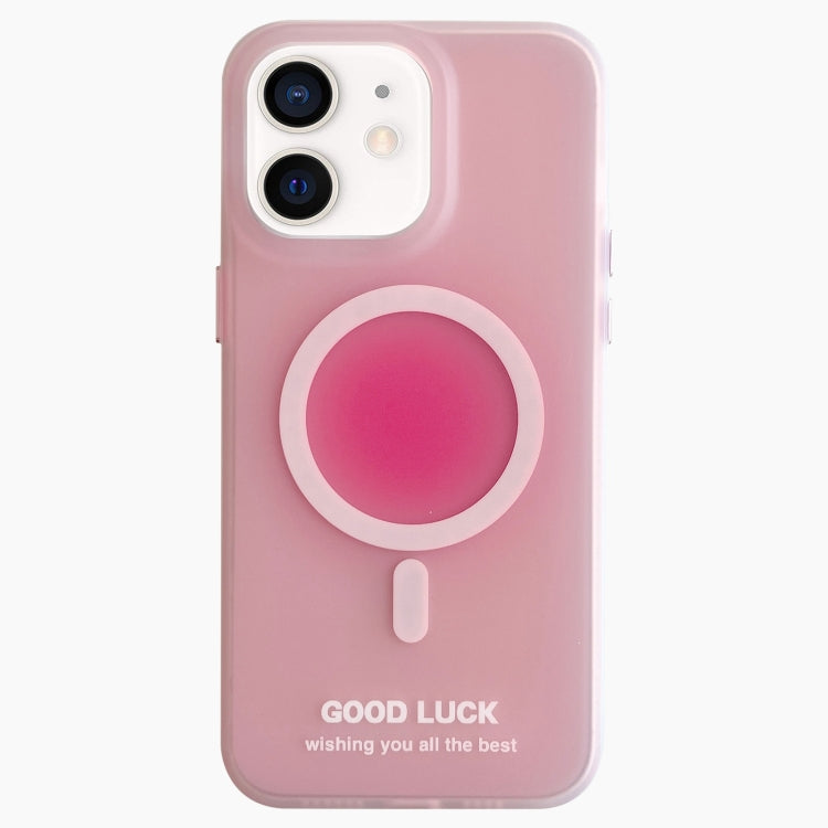 For iPhone 11 Double-Layer Frosted IMD Macaron Color MagSafe Phone Case