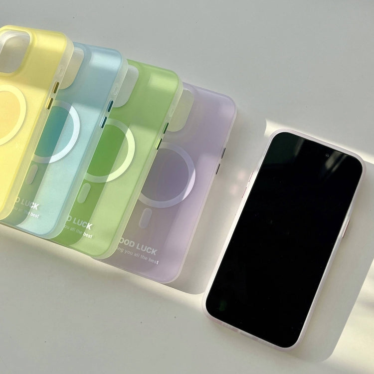 For iPhone 11 Double-Layer Frosted IMD Macaron Color MagSafe Phone Case