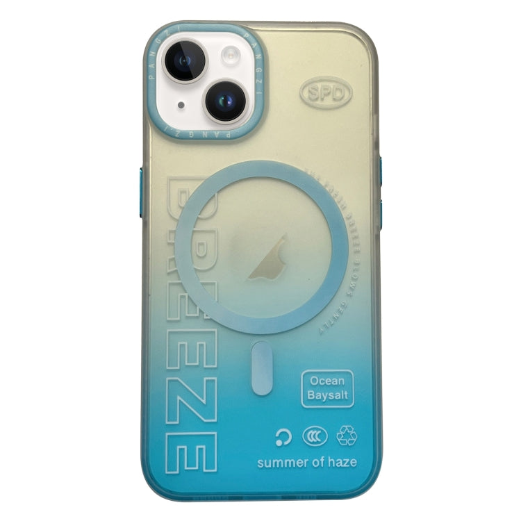 For iPhone 14 Double-Layer Frosted Gradient MagSafe Phone Case