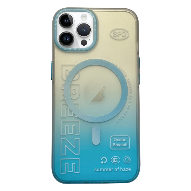 For iPhone 13 Pro Max Double-Layer Frosted Gradient MagSafe Phone Case