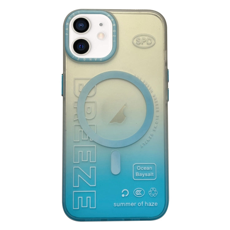 For iPhone 12 Double-Layer Frosted Gradient MagSafe Phone Case