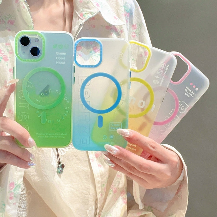 For iPhone 13 Pro Double-Layer Frosted Gradient MagSafe Phone Case