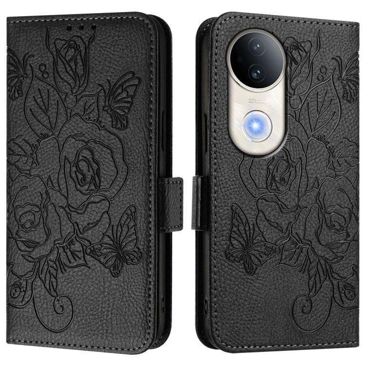 For vivo S20 5G Embossed Rose RFID Anti-theft Leather Phone Case