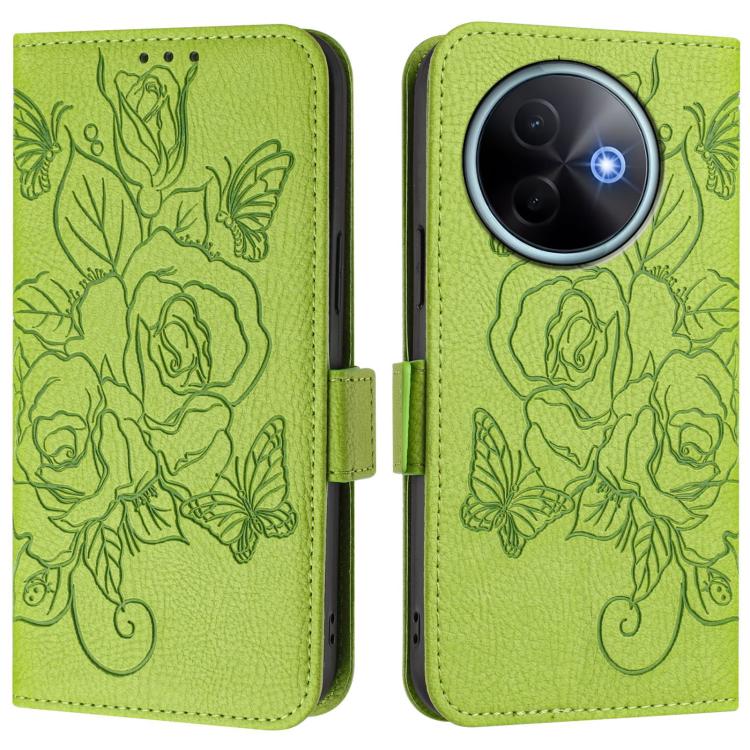 For vivo Y39 5G Global Embossed Rose RFID Anti-theft Leather Phone Case