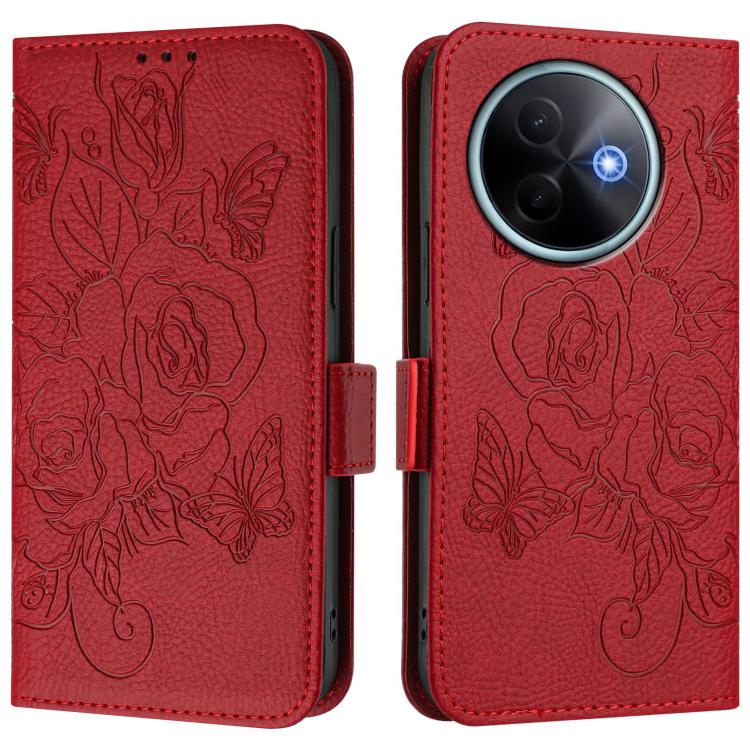 For vivo Y39 5G Global Embossed Rose RFID Anti-theft Leather Phone Case