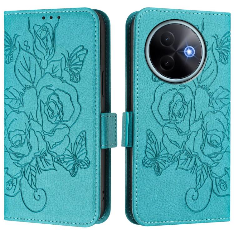 For vivo Y39 5G Global Embossed Rose RFID Anti-theft Leather Phone Case