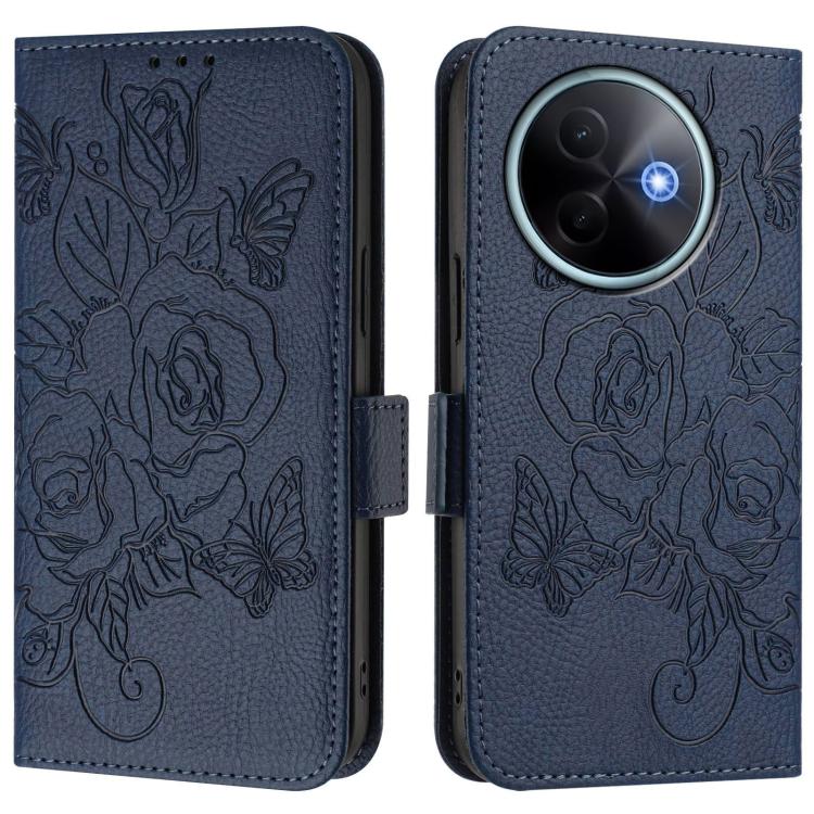 For vivo Y39 5G Global Embossed Rose RFID Anti-theft Leather Phone Case
