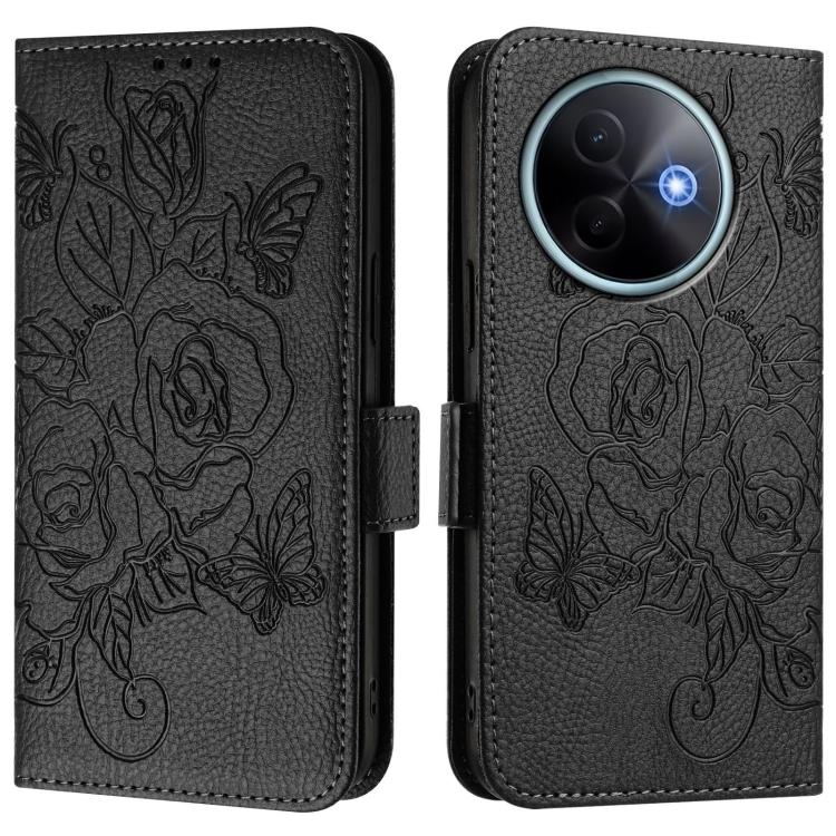For vivo Y39 5G Global Embossed Rose RFID Anti-theft Leather Phone Case
