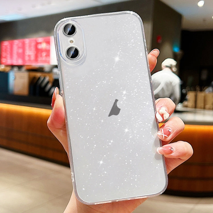 For iPhone XS / X Glitter Powder TPU Phone Case