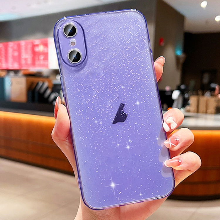 For iPhone XS / X Glitter Powder TPU Phone Case