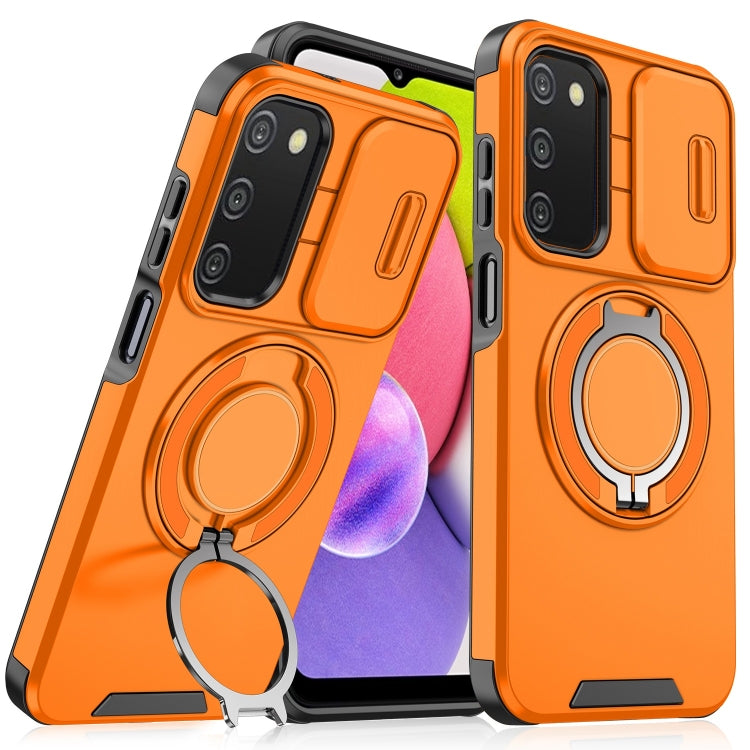 For Samsung Galaxy A03s Sliding Camshield Ring Holder Phone Case