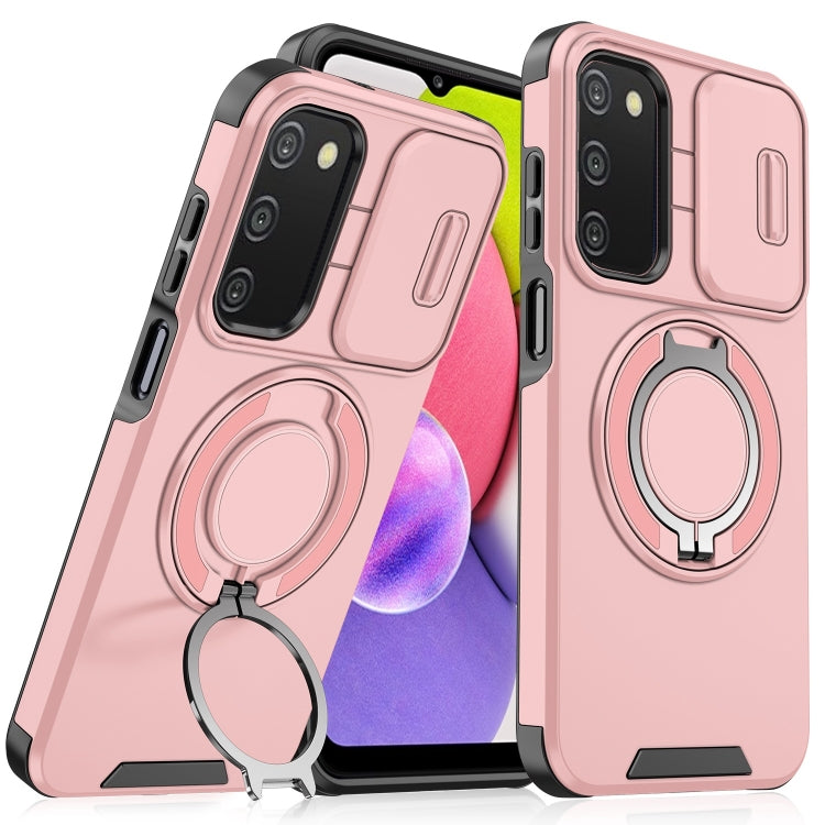 For Samsung Galaxy A03s Sliding Camshield Ring Holder Phone Case
