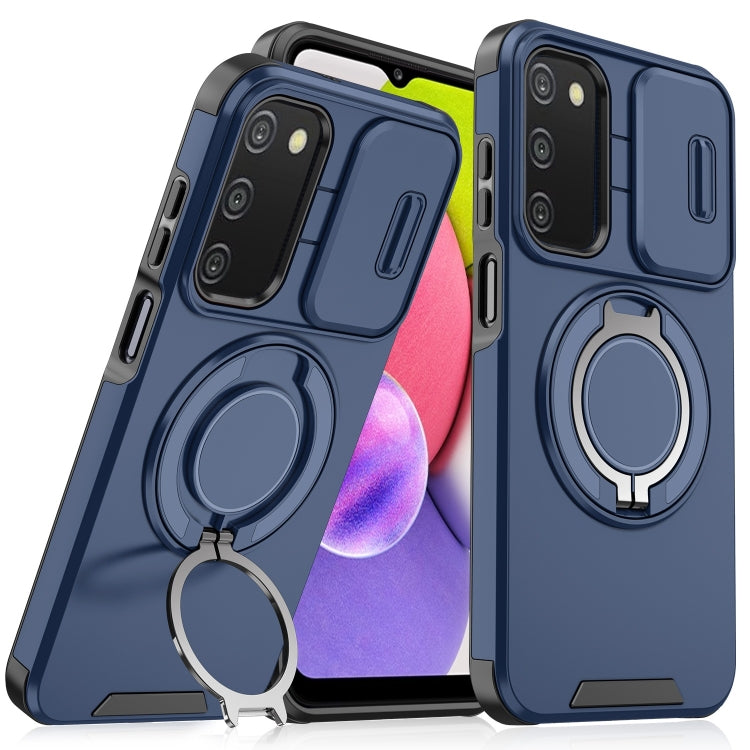 For Samsung Galaxy A03s Sliding Camshield Ring Holder Phone Case
